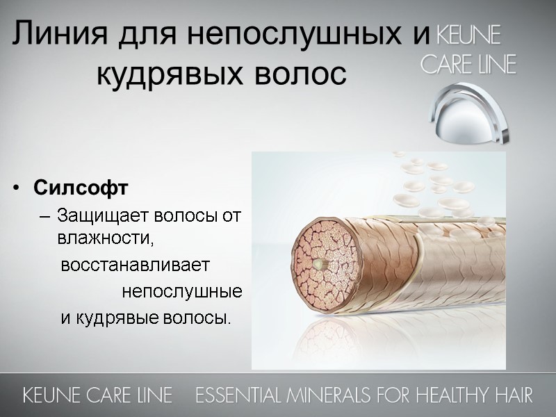 Линия для непослушных и кудрявых волос   Силсофт Защищает волосы от  